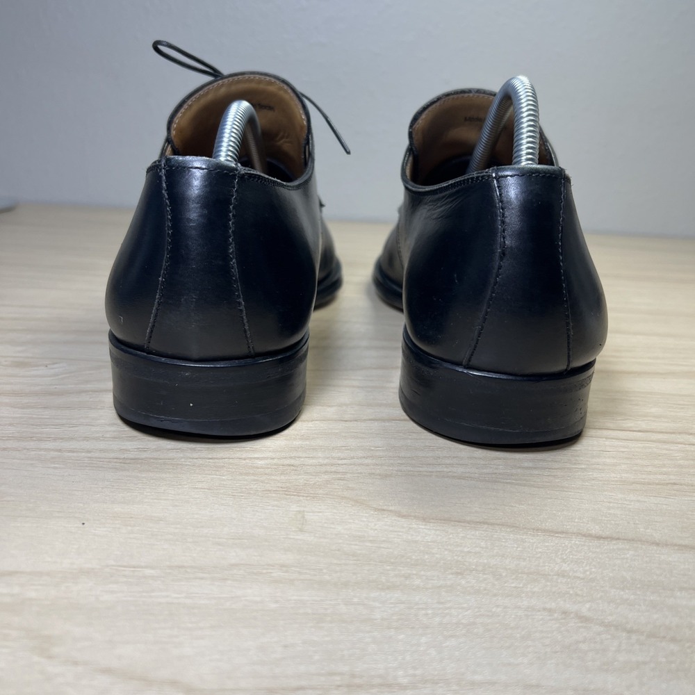 Magnanni Basilio Black Leather Oxford Apron Toe Made in Spain Men's 10 (12436) - Picture 7 of 13